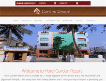 Tablet Screenshot of hotelgardenresortpuri.com